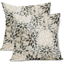 Brune Dahlia-putetrekk 45x45 cm beige brun grå
