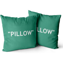 Cotton Linen Pillow Cover 18x18 in Set of 2