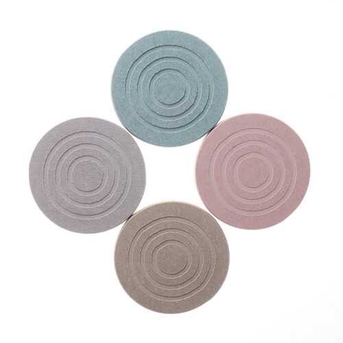 Diatomite Coaster Set of 4 Round Table Pads