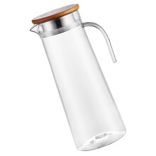 Acryl waterkan 1,2 liter met houten handvat