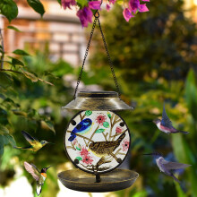 Lampe solaire d'extérieur pour mangeoire à colibris Fankiway