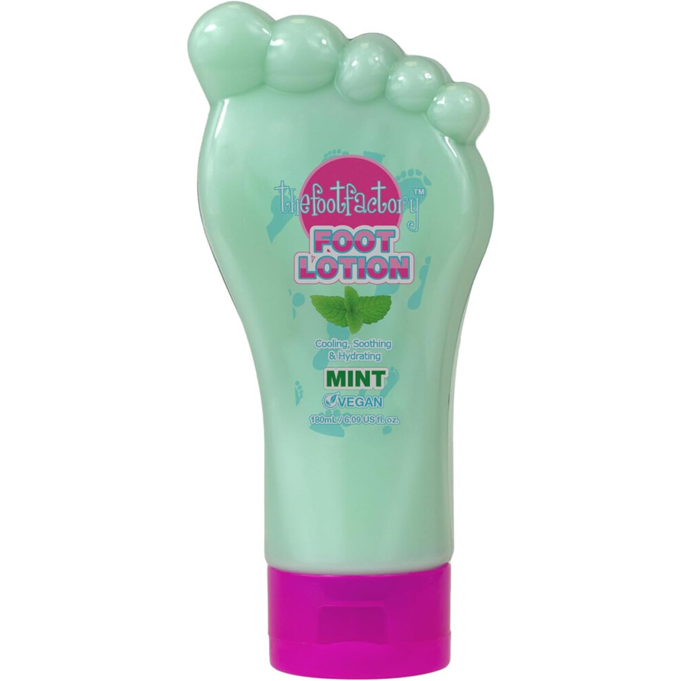Face Facts The Foot Factory Peppermint Foot Lotion; Soothes And Hydrates Feet With Refreshing Peppermint Scent; 180Ml