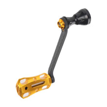 (10.5cmx7.5cm, Gold No Screw) Fishing Reel Handle Fishing Wheel Handle for Fishing Equipment River Fishing Gold with Screw