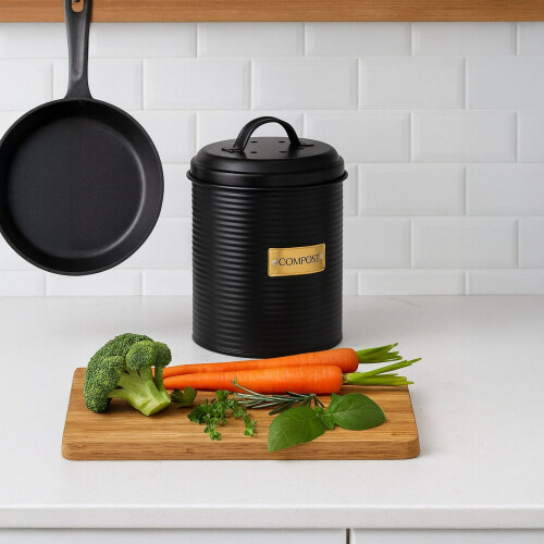 Kompostbehållare med luktfilter, 2,5 liters kapacitet 1