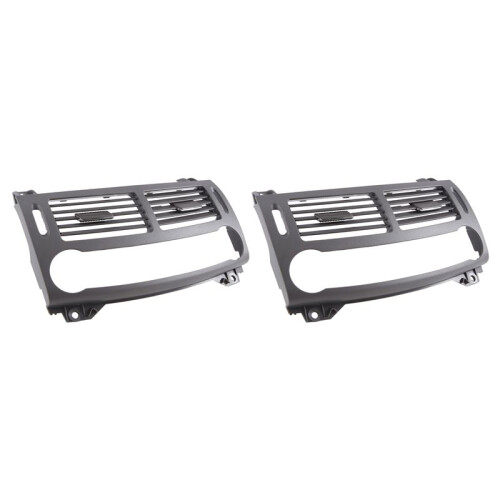 2X Front Central Air Conditioning Middle AC Vent Outlet Panel Cover for   E-Class W211 2003-2008(Dark Gray)