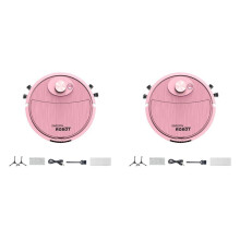 2X Robot de Balayage USB Aspirateur Vadrouille 3 en 1 Intelligent Sans Fil, Nettoyage par Glissement, Balayage Du  pour le Bureau à Domicile-C