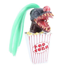3X Clown Sculpture, Halloween Clown Decoration, Popcorn Clown Scary Clown Statue Resin Clown From Space Green