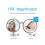 Makeup mirror, 10x magnification, USB illuminated, daylight and white LED light 3