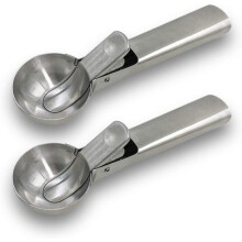 Multifunktionales Edelstahl-Schaufelset, ergonomischer Griff für einfache Handhabung, robust und spülmaschinenfest für Eiscreme und Früchte