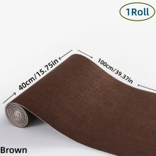 (Brown, 40*100cm) 1 Roll Self-adhesive Carpet Roll Material Self-adhesive Floor Mat Can Be Cut Freely