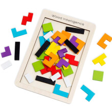 Inovativní dřevěné puzzle, prostorové rozpoznávací hry pro kognitivní dovednosti, vzdělávací hračky z přírodního dřeva STEM pro