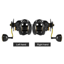 Carbon Fiber Baitcasting Reel 6+1BB Baitcaster Reel Fishing Reel High Speed 6.3: 1 Gear Ratio Magnetic Brake System
