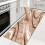 (50cmX80cm(19.68inX31.49in)) 1.1Cm Thick Kitchen Mat, Brown Easy Line Pattern, Polyester Hall Balcony Mat Suitable for 3
