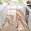 (50cmX80cm(19.68inX31.49in)) 1.1Cm Thick Kitchen Mat, Brown Easy Line Pattern, Polyester Hall Balcony Mat Suitable for 4