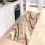 (50cmX80cm(19.68inX31.49in)) 1.1Cm Thick Kitchen Mat, Brown Easy Line Pattern, Polyester Hall Balcony Mat Suitable for 9