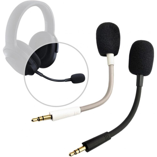 Microfones destacáveis compatíveis com o headset sem fio Razer Barracuda X com protetores auriculares. 2