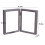 Wooden Double-Folding Photo Frame – Dark Grey, 23x21cm 3