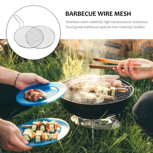 RVS BBQ-grillrooster met handvat – 2 stuks 1