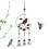 Mangeoire à colibris Fankiway avec carillon éolien 5