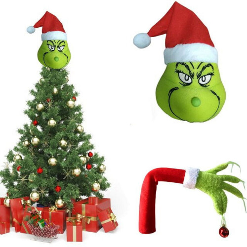 Grinch Green Christmas Tree Decoration Set 2