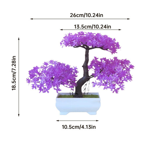Bonsai artificial cu ghiveci ceramic pentru birou sau casă 1