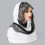 Longue écharpe Turban élégante bordée de-Blanc 100x200cm 7