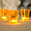 Halloween kranie lysestage flammeløs lampe 4