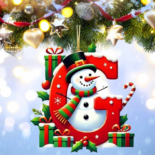 Kerstboomversieringen met initialen (26 letters) 2