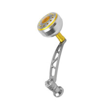 (Gun Tea Golden D) Single Fishing Reels Handle Knob Power Handle & Knob Spinnings Fishing Reels Handle Machined Rockings Arm Replacement