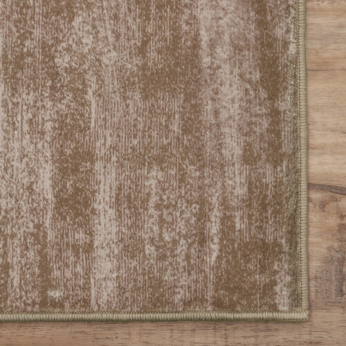 Harperlare solid machine washable area rug brown 5' x 7' 2