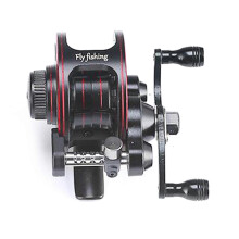(red right hand) Fly Fishing Reels Fish Line Wheel with Drain Force Driving Cart Reels Wheel Ice Fishing Reels for Saltwater Freshwaters