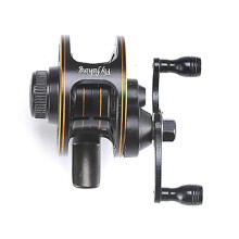 (golden right hand) Fly Fishing Reels Fish Line Wheel with Drain Force Driving Cart Reels Wheel Ice Fishing Reels for Saltwater Freshwaters