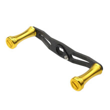 (Gold) Carbon Fibers Fishing Reel Handle Power Fishing Reel Handle Knob Grip Assembly Part Double Handle Fishing Reel Handle  Silver