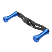 (Blue) Carbon Fibers Fishing Reel Handle Power Fishing Reel Handle Knob Grip Assembly Part Double Handle Fishing Reel Handle  Silver