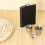 Hip Flask Set Black 8 oz with Funnel and 2 Glasses 5