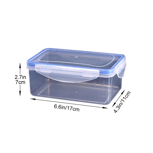 BPA-Free Rectangular Plastic Food Containers with Lids 1