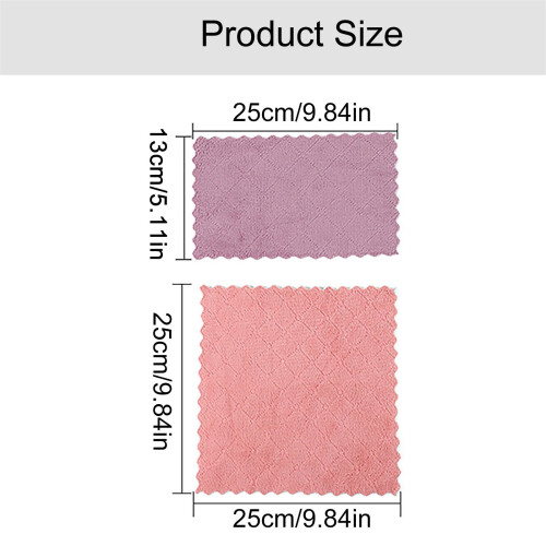 Runskmd absorbent coral dish rag 1 pack 2