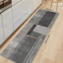 (50*150cm/19.7*59in, Light Luxury Geometry) [Kitchen Strip Carpet] Luxury Corridor Floor Mat Kitchen Strip and High Quality Floor Mat