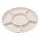 Wheat Straw Candy Tray Round White 6-Compartment 1