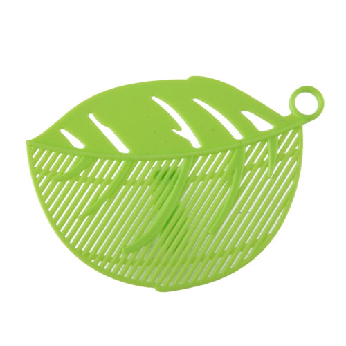 Rijstwaszeef in bladvorm, plastic, 15x10,5 cm