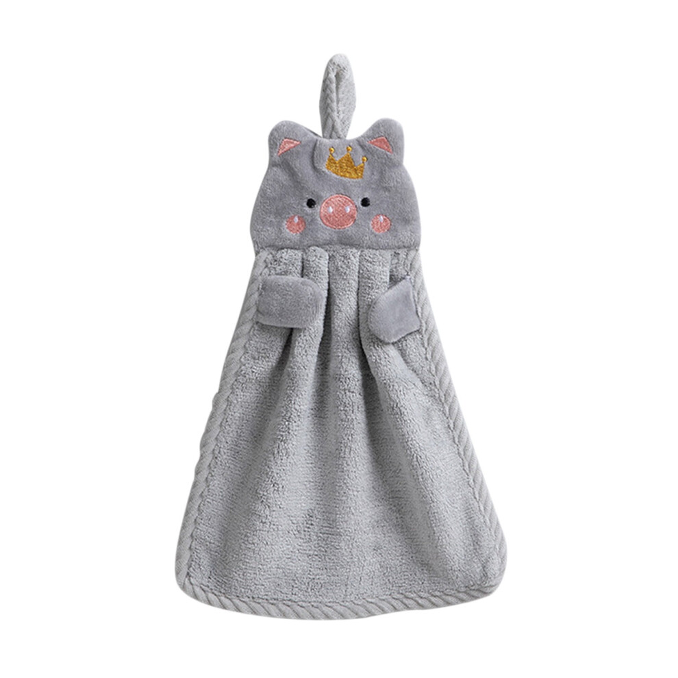 Little Pig Coral Fleece Kitchen Hand Towel