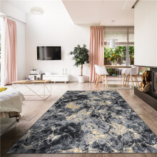 (Ochre, 120cm x 170cm) Marble Abstract Area Rugs Runner - 3D Design Long Hallway Runner Washable Rugs Kitchen Carpet Anti Slip Rugs f