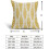 Yellow Boho Linen Pillow Covers 16x16 in (2 Pack) 5
