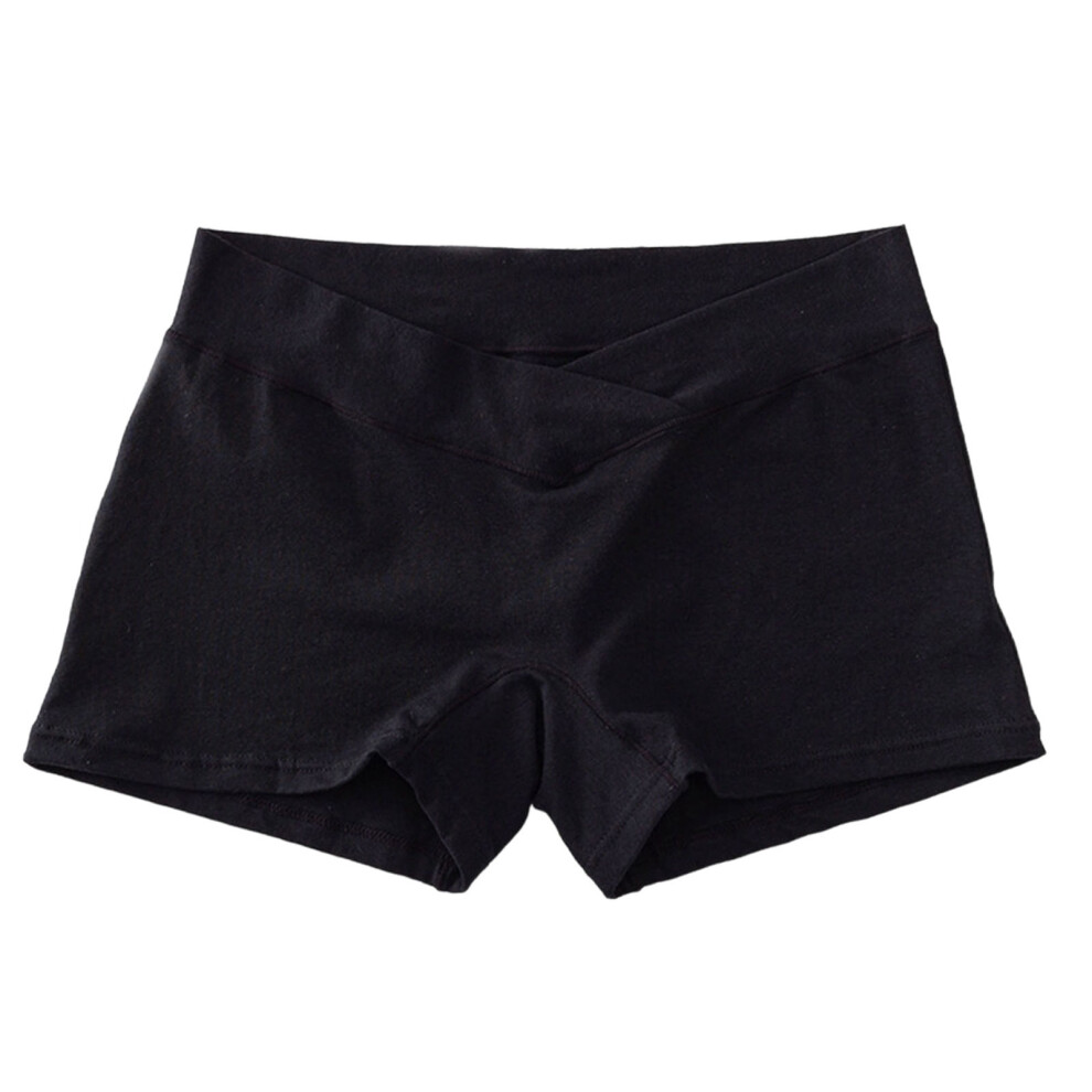 Flexible Cotton Low Waist Maternity Panties For-Black XL