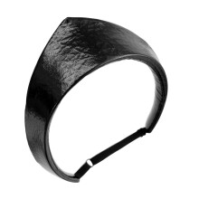Lovely Crowns Shaped Hair Band Adjustable Belt Soft PU-Black