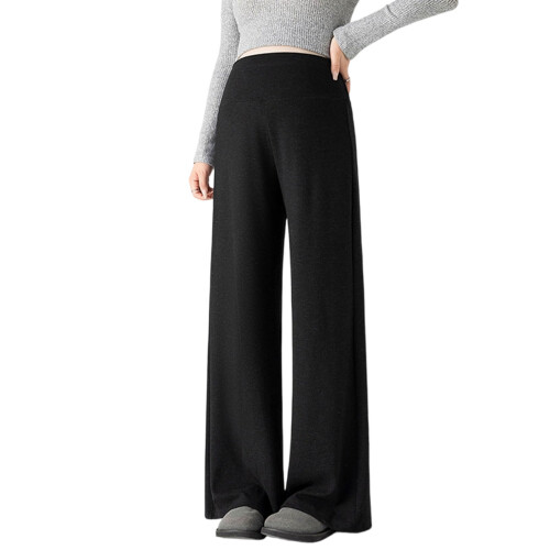 Transitional Maternity to Postpartum Wide Leg Pants-Black 4XL