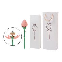 Innovative Automatic Lift Rose Design Jewelry-pinkRingBox