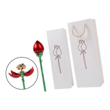 Practical Artificial Rose Shape Automatic-red pendant box