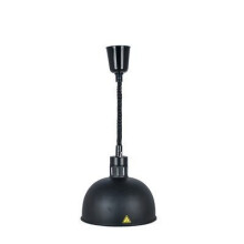 Buffalo Retractable Heat Shade (Matte Black) | 29cm Commercial Food Warmer Lamp