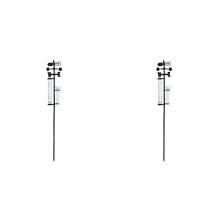 2X Garden Weather Station, Weather Station Rain Gauge, Wind Gauge Rain Gauge and Thermometer for Garden, Farm, Field
